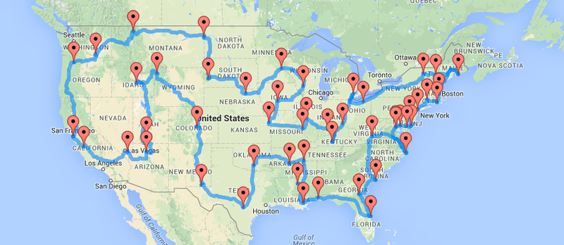 Illustration for article titled The Ten Best Routes For Driving Across America
